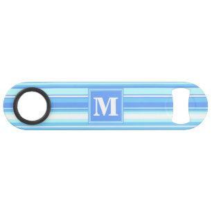 Monogram sky blue stripes