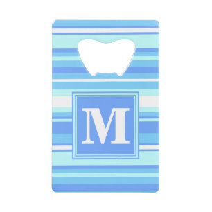 Monogram sky blue stripes