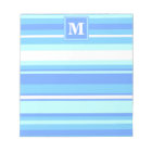 Monogram sky blue stripes