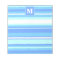 Monogram sky blue stripes