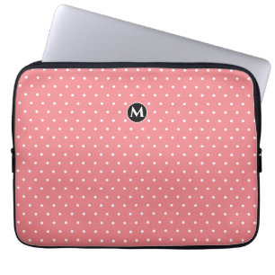 Monogram Small Polka Dot Pink Laptop Sleeve