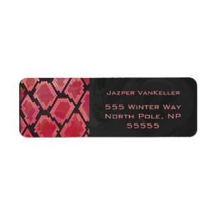Monogram Snake Black and Red Print