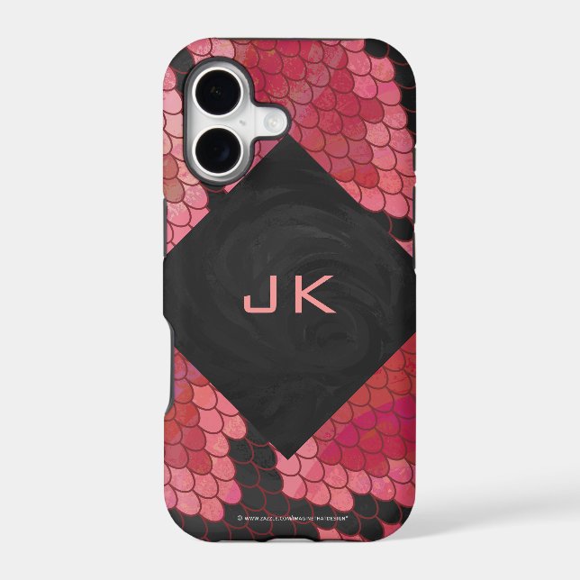 Monogram Snake Black and Red Print (Back)