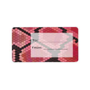 Monogram Snake Black and Red Print Label