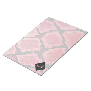 Monogram Snake Black and Red Print Notepad