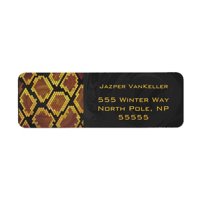 Monogram Snake Brown and Gold Print (Front)