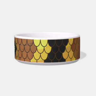 Monogram Snake Brown and Gold Print Bowl