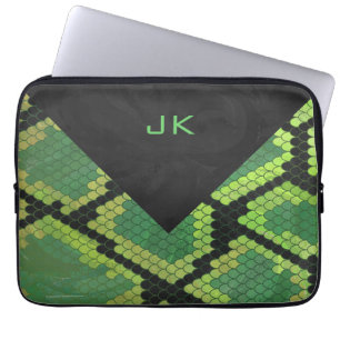 Monogram Snake Green and Black Laptop Sleeve
