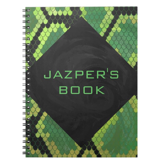 Monogram Snake Green and Black Notebook (Front)