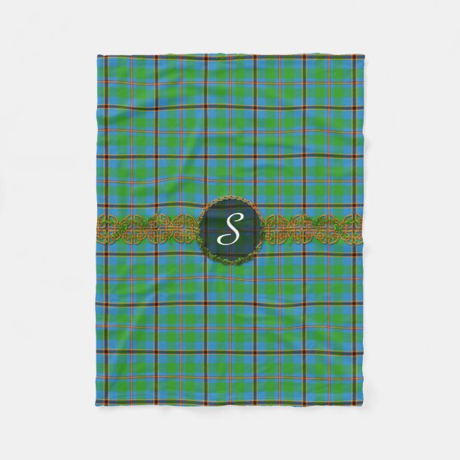 Monogram Snodgrass Tartan Fleece Blanket (Front)