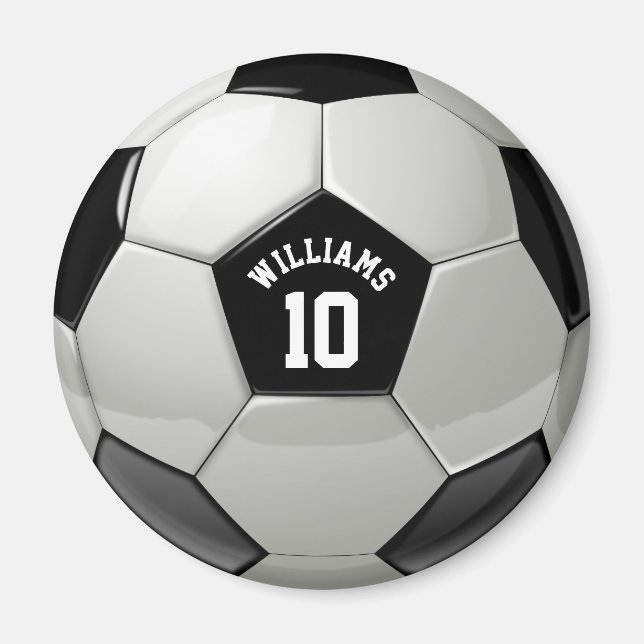 Monogram Soccer Ball Association Football Sports Magnet (Front)