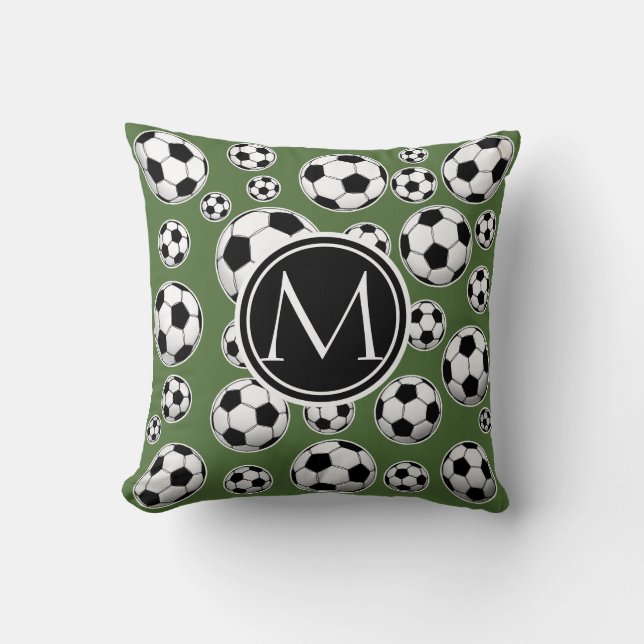Monogram Soccer - Tree Top Cushion (Front)