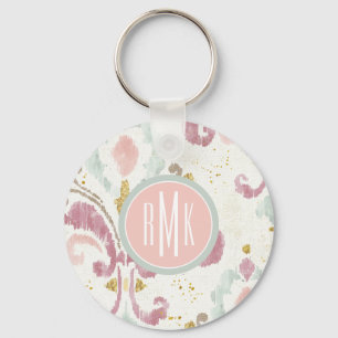 Monogram   Soft Deco Pattern Key Ring