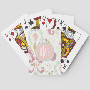 Monogram Soft Deco Pattern Playing Cards