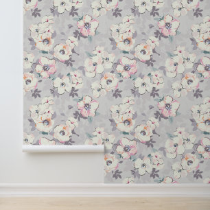 Monogram   Soft Pink Watercolor Pattern Wallpaper