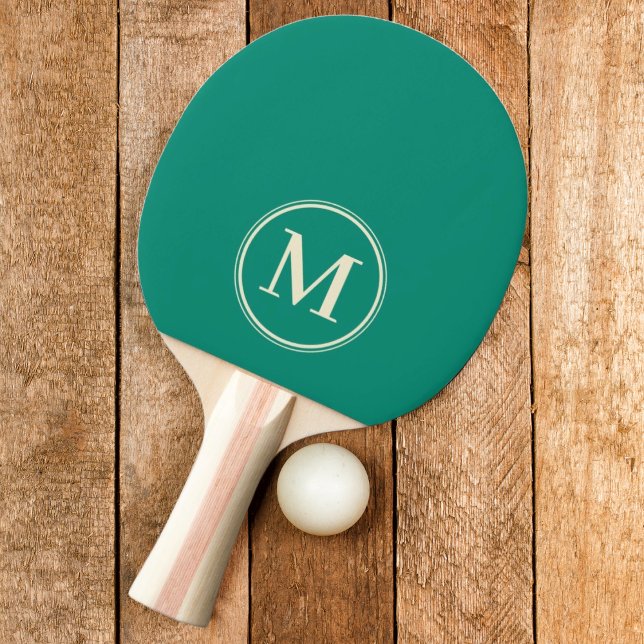 Monogram Solid Aqua Beach Breeze Colour Ping Pong Paddle (Creator Uploaded)