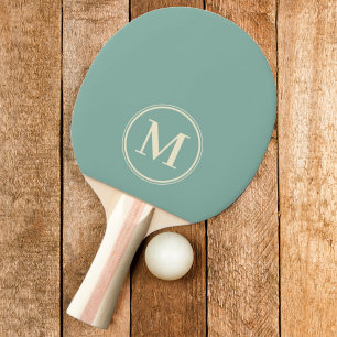 Monogram Solid Aqua Reef Colour Ping Pong Paddle