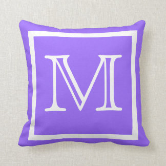 MONOGRAM Solid colour bright light Purple pillow