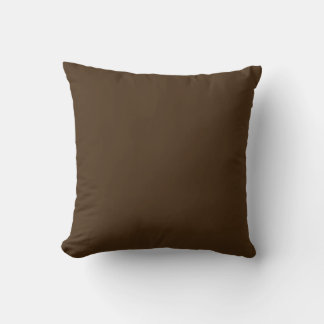 MONOGRAM solid dark chocolate brown personalised Cushion