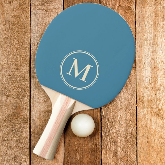 Monogram Solid Deep Aqua Colour Ping Pong Paddle (Creator Uploaded)