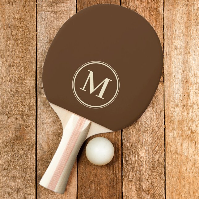Monogram Solid Deep Forest Brown Colour Ping Pong Paddle (Creator Uploaded)