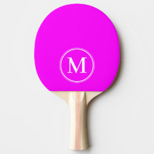 Monogram Solid Electric Retro Pink Colour Ping Pong Paddle