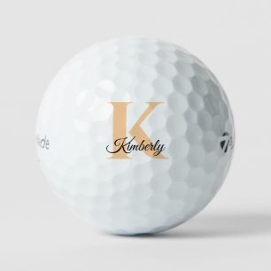 Monogram Solid Initial Personalized Golf Balls