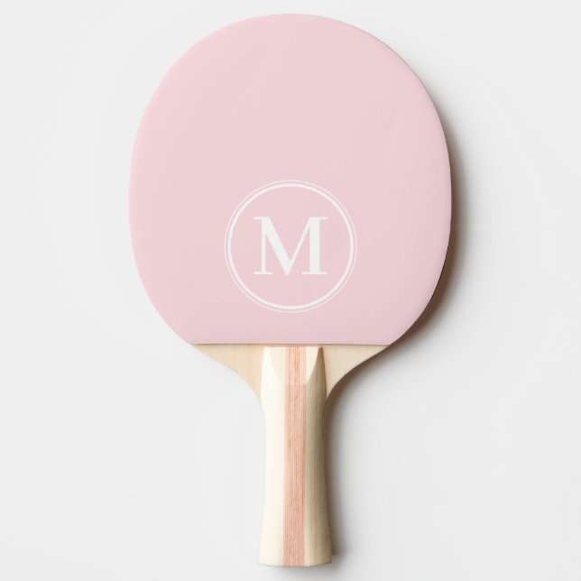 Monogram Solid Pink Whisper Colour  Ping Pong Paddle (Front)