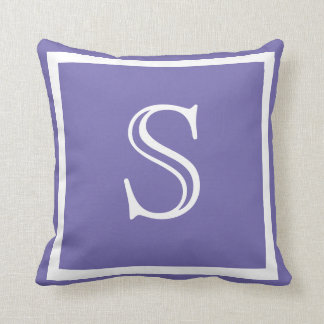 MONOGRAM Solid Purple bright plain pillow