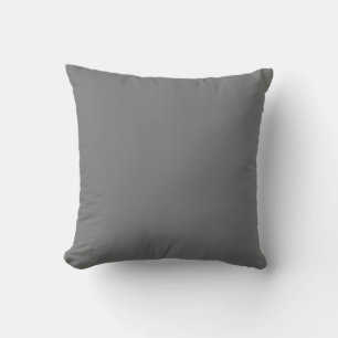 MONOGRAM solid silver grey personalised custom Cushion