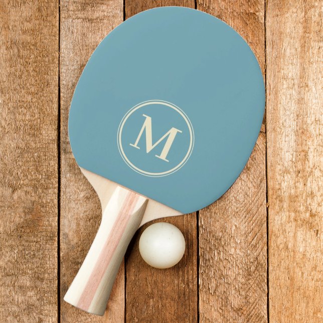 Monogram Solid Warm Aqua Afternoon Colour Ping Pong Paddle (Creator Uploaded)