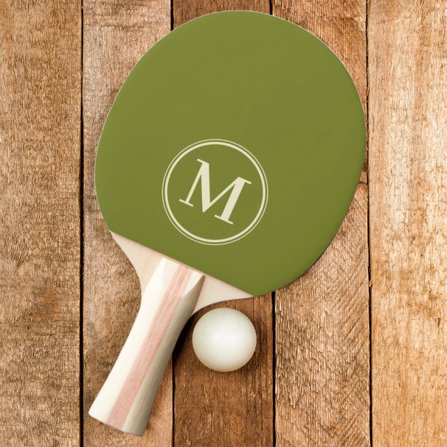 Monogram Solid Willow Green Colour Ping Pong Paddle (Creator Uploaded)