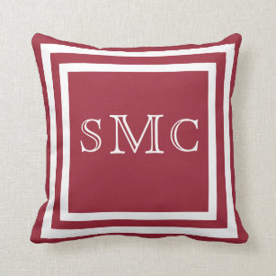 wine red throw pillows