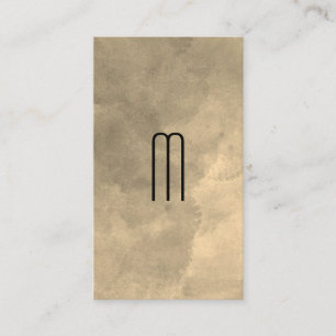 Monogram Sophisticated Sepia Grey Colour Blocks Business Card