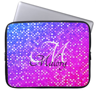 Monogram Sparkle Personalised Electronics Bag