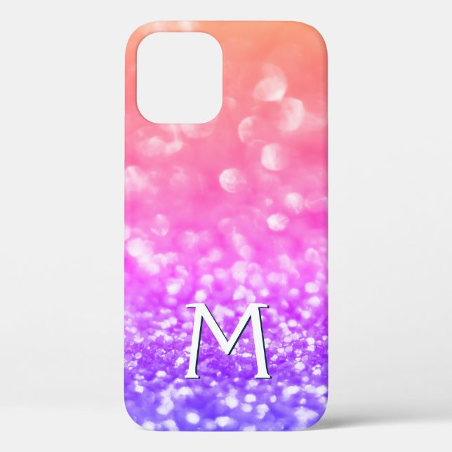 Monogram Sparkles Case-Mate iPhone Case (Back)