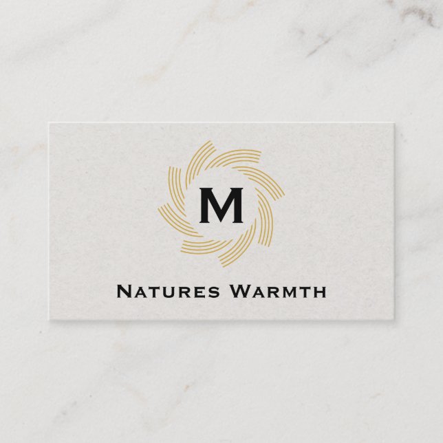 Monogram | Spiral Business Card (Front)