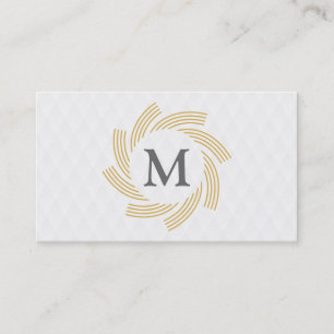 Monogram Spiral, Diamond Pattern Business Card