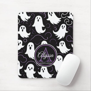 Monogram Spooky Ghostly Pattern Mouse Mat