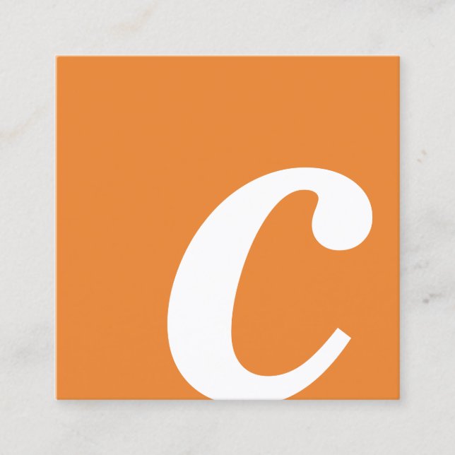 monogram square business card (Front)