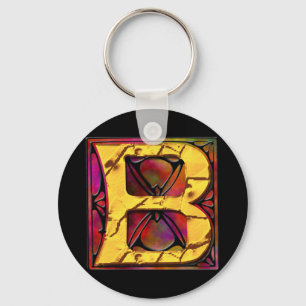 Monogram: Stainglass B Key Ring