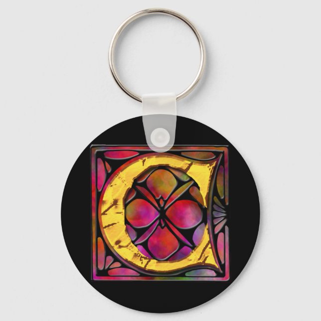 Monogram: Stainglass C Key Ring (Front)