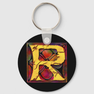 Monogram: Stainglass R Key Ring