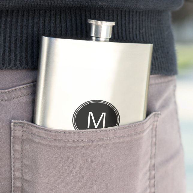 Monogram Stainless Steel Classic Flask 8 oz (In Situ)