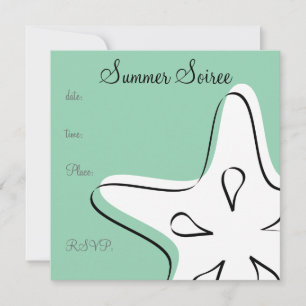 Monogram Starfish Invitation