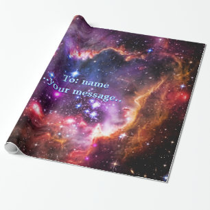 Monogram Starry Wingtip of Small Magellanic Cloud Wrapping Paper
