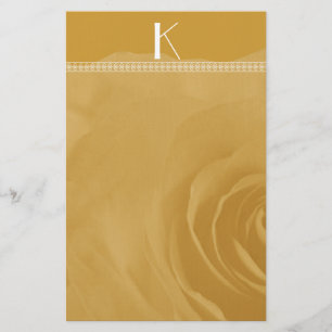 Monogram Stationery Faded Rose On Carmel