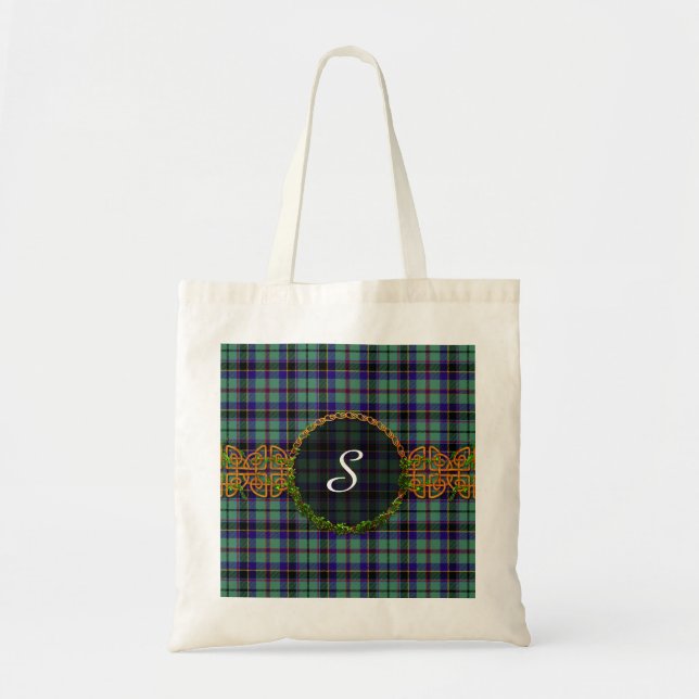 Monogram Stevenson Tartan Tote Bag (Front)