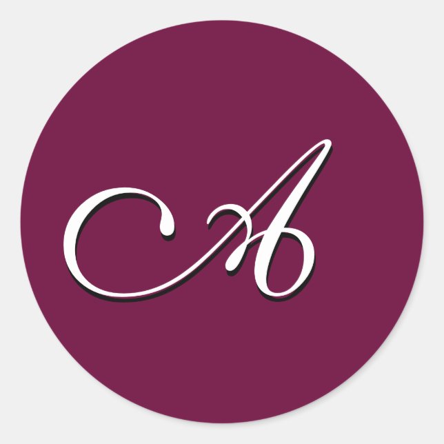 Monogram Sticker "A"  Customisable (Front)