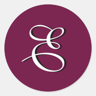 Monogram Sticker "E"  Customisable